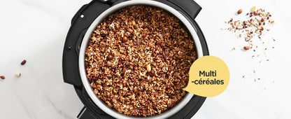 Midea Quick Electric pressure cooker 9-in-1 12 Predefined Programs Instant Stainless Steel Multicooker, Anti-stick Pot, 6L, Black.