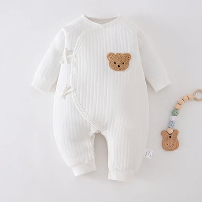 Jungen Mädchen Body Neugeborenen Winter Onesie Kleidung Baumwolle Kleinkind Hause Tragen 0-6M Verdickte Frühling und Herbst Kleidung