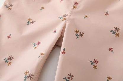 HONEYKING Children's Clothing Sets Raincoat Suit Baby Waterproof Overalls Pants Girls Jumpsuit For Kids Jacket And Trousers Set.