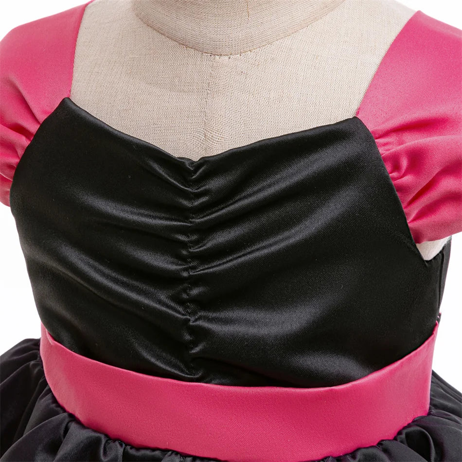 Kleinkind Halloween Kostüm Mädchen Cosplay Hexe Kürbis Skelett Druck Bowknot Kleid Kinder Festival Party Performance Kleidung