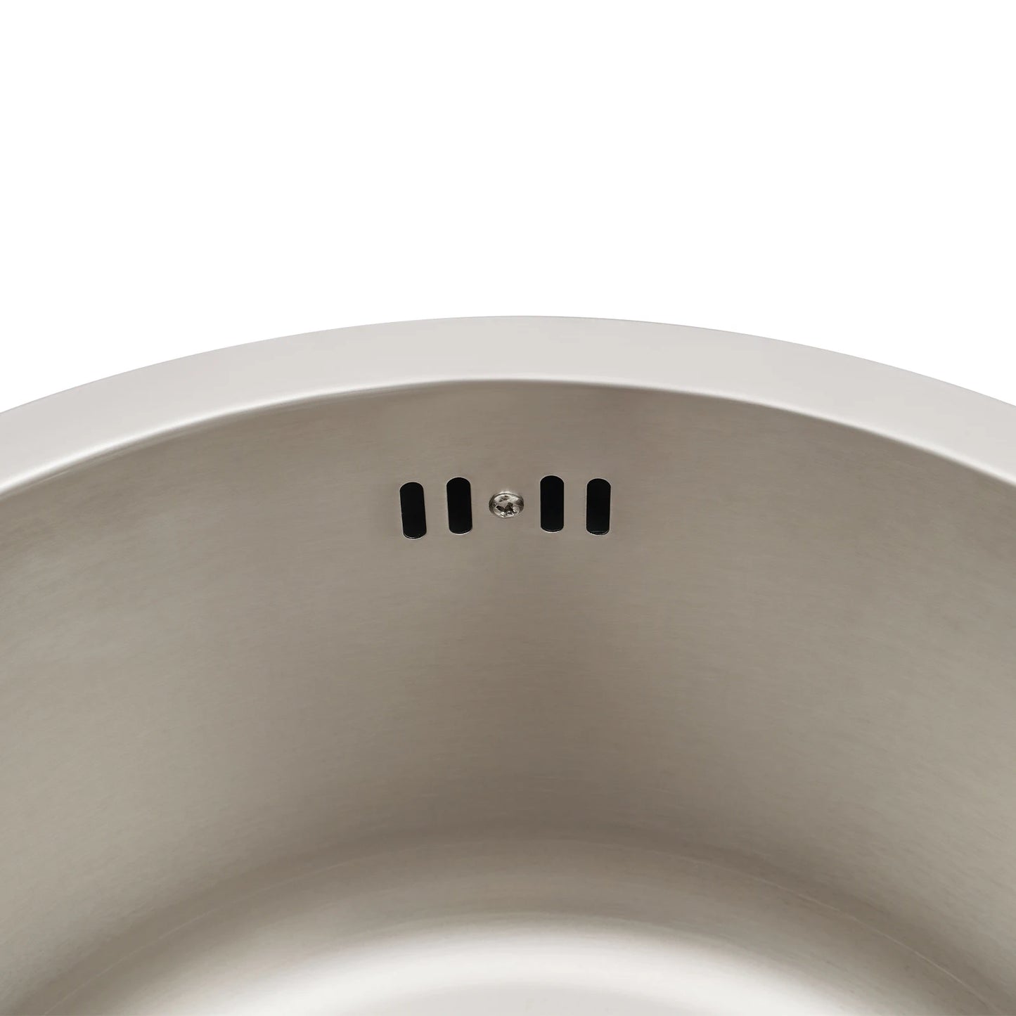 41 cm kreisförmige, vertiefte und vergrößerte Küchenspüle aus Edelstahl 304 mit einer Schüssel