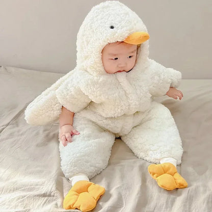 2024 Babys Neugeborene Mädchen Jungen Kleidung Ente & süßes Design Body & Einteiler gepolstert für Babys Strampler 5-Tage-Versand Hoodies