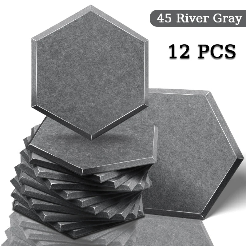 TOUO High Density Acoustic Panel 12pcs Soundproofing Panels Studio Acoustic Treatment Wall Sound Absorbing Bedroom Decoration