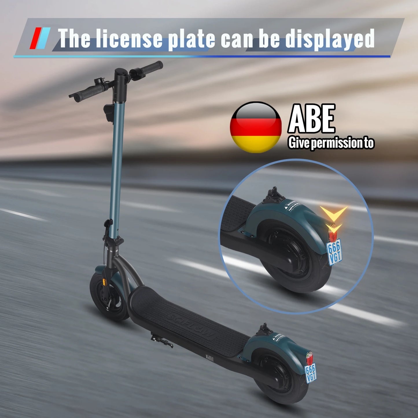 350w Electric Scooter With ABE App 36v Lithium Battery Scooters 20km/h 35km Long Range 10 Inch Tire For Adults Escooter For DE.