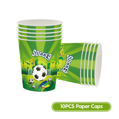 Fußball Geburtstag Dekoration Party Supplies Geschirr Luftballons Set Süßigkeiten Geschenkboxen Fußball Geburtstagsgeschenke Kinder Geburtstagsgeschenke