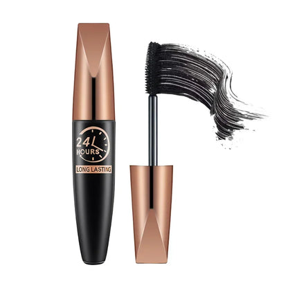 Silk Fiber Black Mascara Makeup Waterproof Lasting Lengthens Eyelashes Extension Non-smudge Anti-sweat Mascara Makeup Cosmetics.