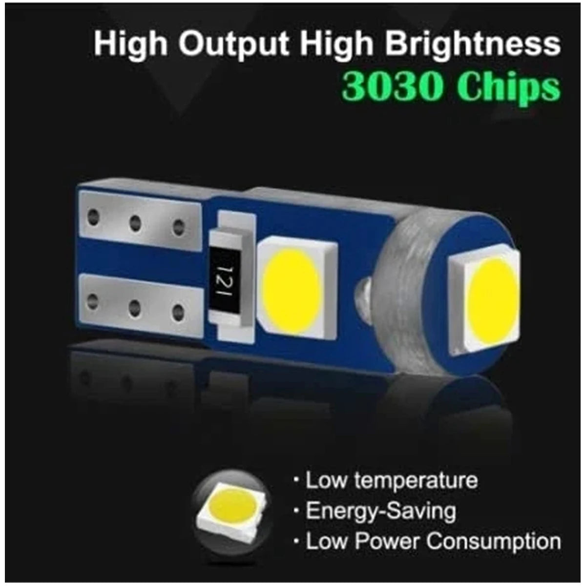 10X T5 Led-lampe W3w Auto Lichter Lizenz Lampe Motorrad Dashboard Licht Auto 3smd 12v Canbus Innen Mini rote Dome Lesen Lampen.