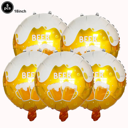 Oktoberfest Party Dekorationen Bier Banner Ballon 40. Kuchen Topper Anzahl Ballon für Deutsches Bier Geburtstag Party Supplies Gefälligkeiten.