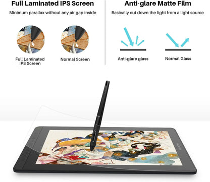 HUION Kamvas 16(2021) Graphics Drawing Monitor Battery-free Digital Pen Tablet For Windows/MAC And Android 120%s RGB.
