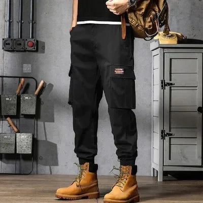 American Style Vintage Cargo Pants Loose Fit Straight Leg Casual Pants For Men Lightweight Summer Wide Leg Harem.