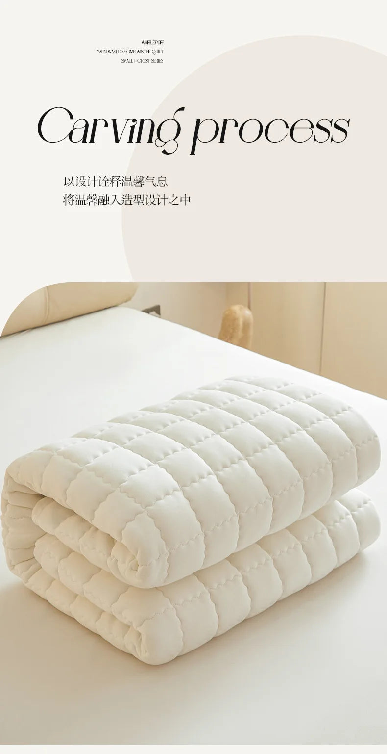 2025 New Thickening Quilted Waterproof Mattress Skin-friendly Slow rebound Cushion Anti-wrinkle Single double size Fitted Mat.