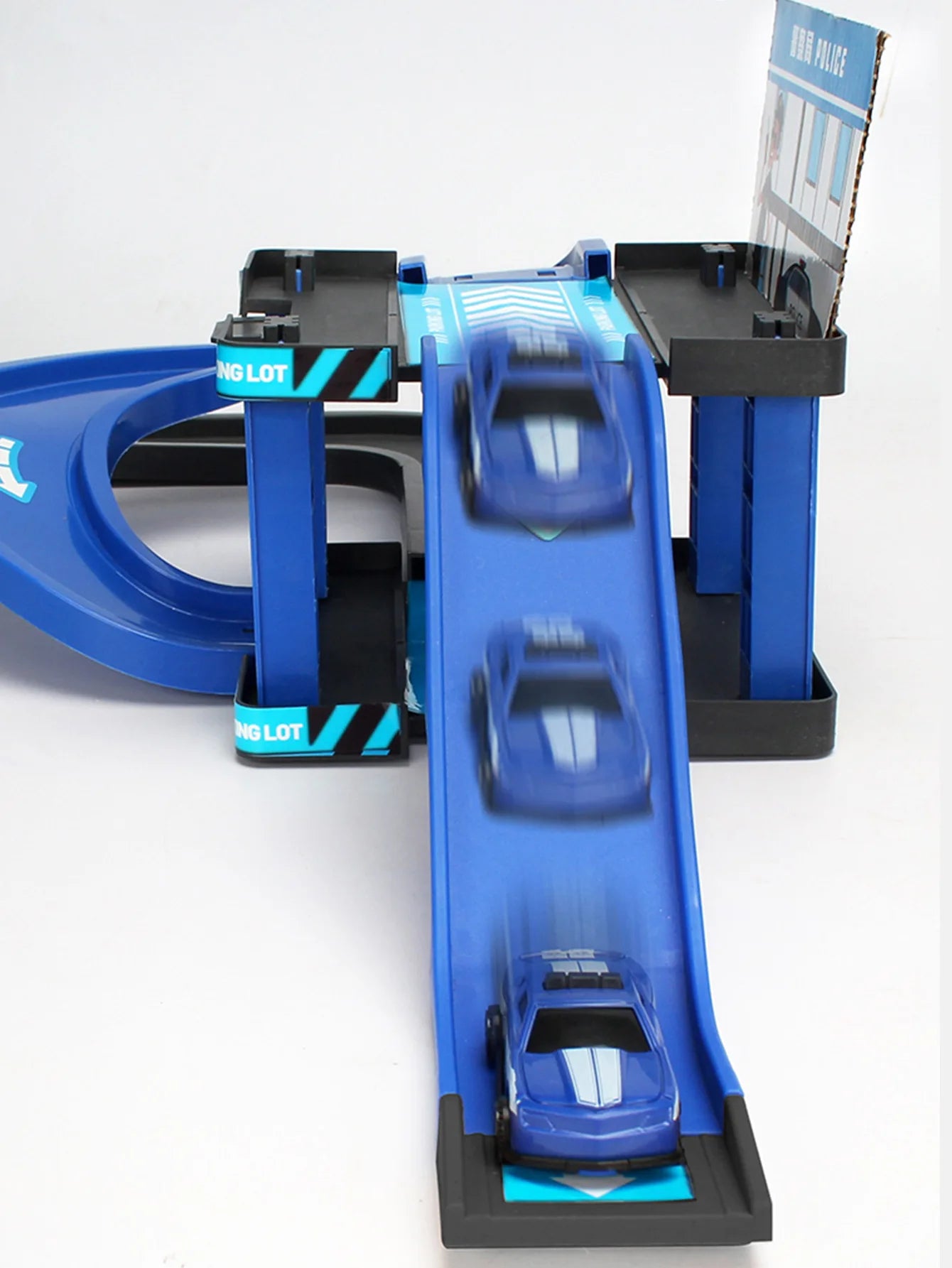 Parking Track Car Children Toys Police Cars Fire Engines Engineering Vehicle Ramp Road Construction Inertial Sliding Track Games.
