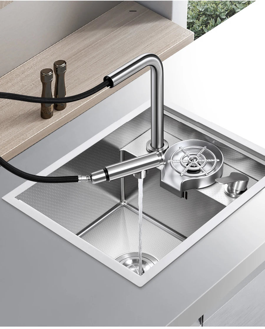 SUS 304 Island Hidden Kitchen Sink Rice Grain Embossing Prevent Scratches Handmade Bar Counter kitchen Sink With Cup Rinser