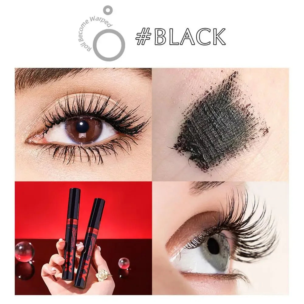 3D Mascara Waterproof Extra Volume Long -lasting Hyper-Curl Lengthening Eyelash Non-smudging Eyelashes Black Mascara Makeup.