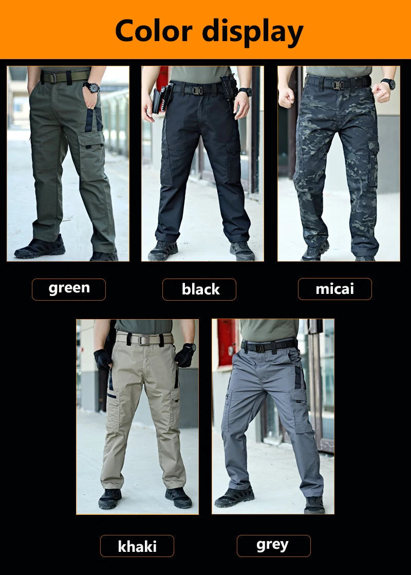 New Tactical Work Pants Men Outdoor Cargo Trousers Multi-pocket Waterproof Pant Autumn Spring Outdoor Workwear Hiking Trousers.