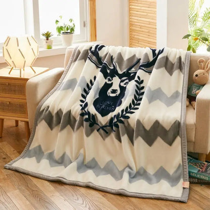 Winter Raschel Blankets Thickened Soft Comfortable and Fluffy Plush Quilt Home Multifunctional Single Person Double Warm Blanket