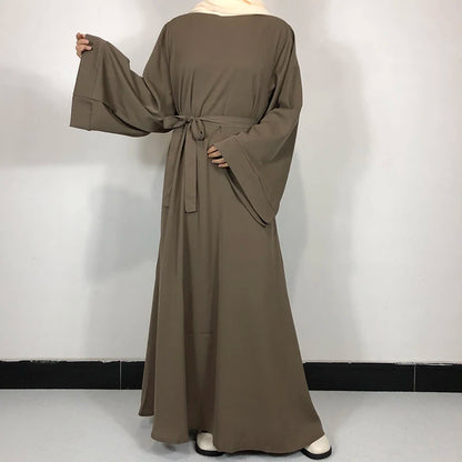 15 Colors Basic Plain Nida Abaya With Free Belt High Quality Muslim Women Modest Simple Dress EID Ramadan Islamic Clothing.