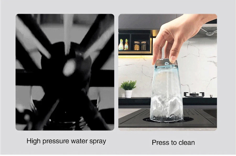 ASRAS New Waterfall Faucet Kitchen Sinks Nanometer Large Size 4mm Panel Handmade Sinks Cup Rinser Kitchen Sinks