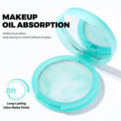 CandyBella Emerald Green Pressed Powder - Oil Control Finisher & Bronzer, Lightweight Invisible, Buildable Natural Contour, New!.