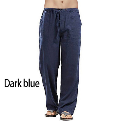 Fashion Mens Linen Wide Pants Korean Trousers Oversize Sports Streetwear Male Spring Yoga Pants Casual Men Clothing Sweatpants.