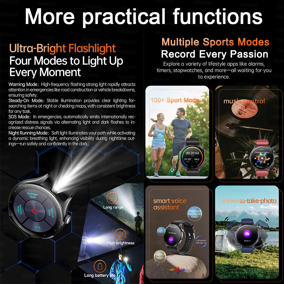 2025 New ECG+PPG Health Diagnosis Smartwatches Men Women Clock Uric Acid Lipid BP Heart rate Tracker NFC Sports Smart Watch IOS.