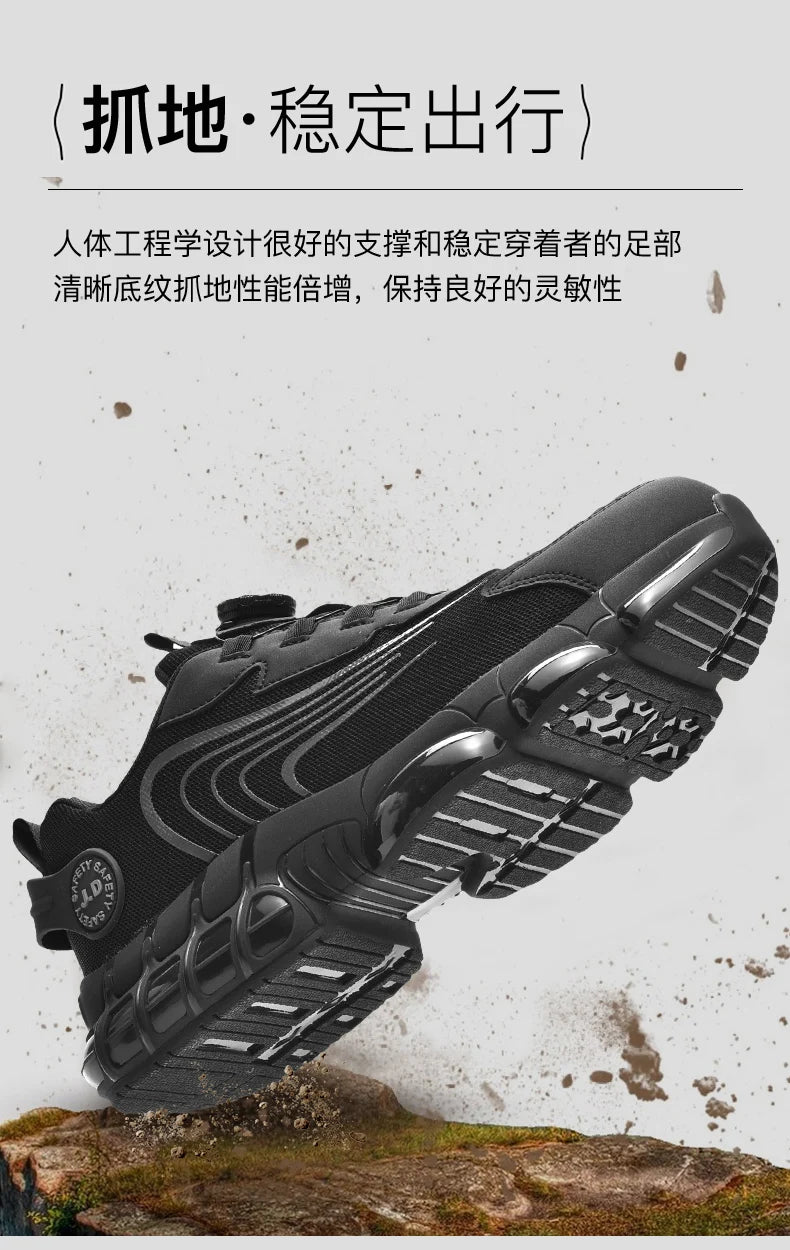Men's Military Tactical Boots Army Boots Men Side Zipper Military Boots Men Anti-Slip Ankle Boots Work Safety Shoes Hiking Shoe