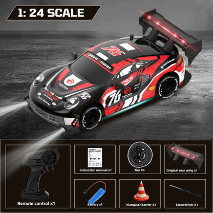 RC Car 4WD 1/24 Remote Control Cars 2.4G Radio High Speed Drift Racing High Speed Truck RTR Vehicle Toy Gift for Kids Children