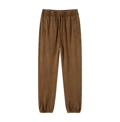 Vier Jahreszeiten Neue Mode Für Männer Casual Trendy Amerikanischen Gewaschen Gewachst Lose Einfarbig Hosen Gerade Jogger Hosen Männliche Hosen