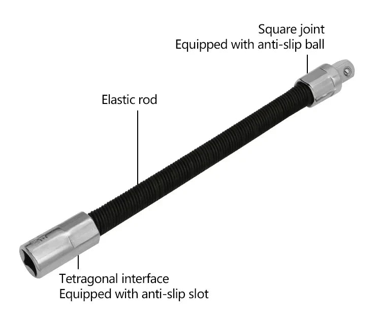 Elektrischer Schraubenschlüssel, elastischer Adapter, universeller weicher Schaft, schneller Ratschenschlüssel, Handfeder-Verlängerungsstange, Relaisstangenhülse, Verlängerungsstange