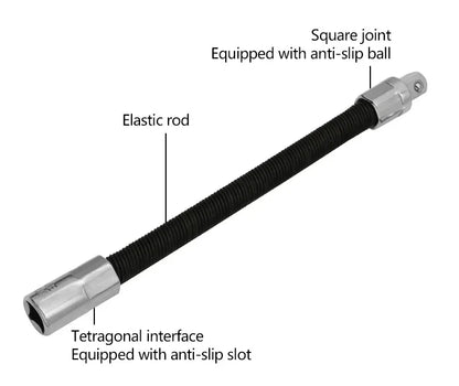 Elektrischer Schraubenschlüssel, elastischer Adapter, universeller weicher Schaft, schneller Ratschenschlüssel, Handfeder-Verlängerungsstange, Relaisstangenhülse, Verlängerungsstange