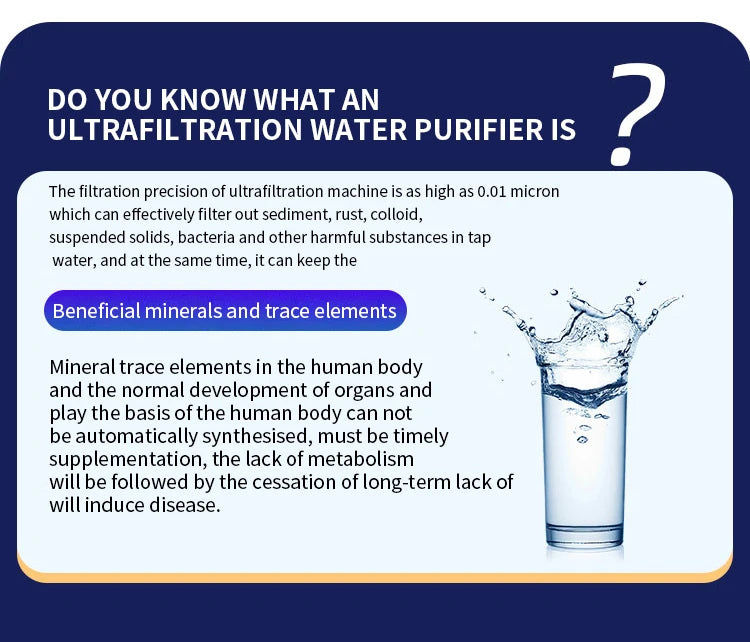 DIVEDEER Stainless Steel Water Purifier for Household Use Rural Groundwater Yellow Mud Water Well Water Ultrafiltration Filter.