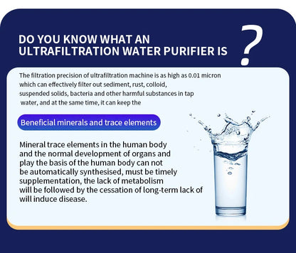 DIVEDEER Stainless Steel Water Purifier for Household Use Rural Groundwater Yellow Mud Water Well Water Ultrafiltration Filter.