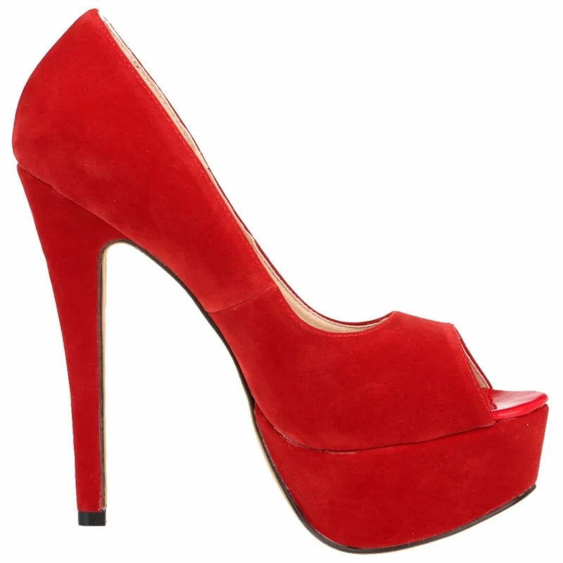 Men's Platform High Heels 14cm Cross-dresser Unisex Drag Queen Sandals Sexy Peep Toe Ankle Strap Stilettos Pumps Party Shoes.