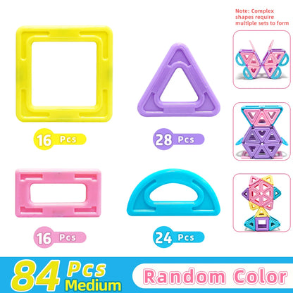 Medium Macaron 3D Magnetic Toys，Building Blocks for Kids,Educational Sensory Building Magneticfor toy,Birthday Gift Stacking toy.