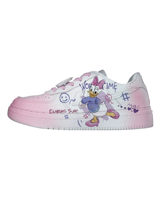 New Disney cartoon girls Daisy Donald Duck princess cute Casual shoes non-slip soft bottom sports shoes for girl gift.