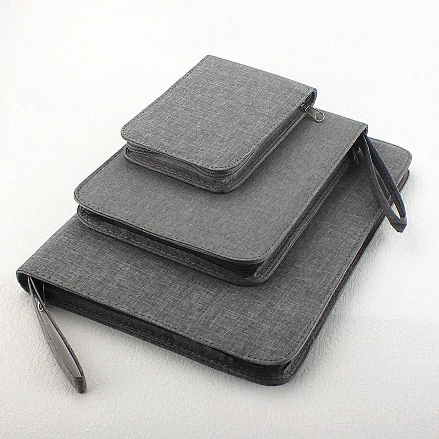 10/24/48 Slots Fountain Pen Case Pencil Case Pouch Bag Canvas Case Black, Gray.