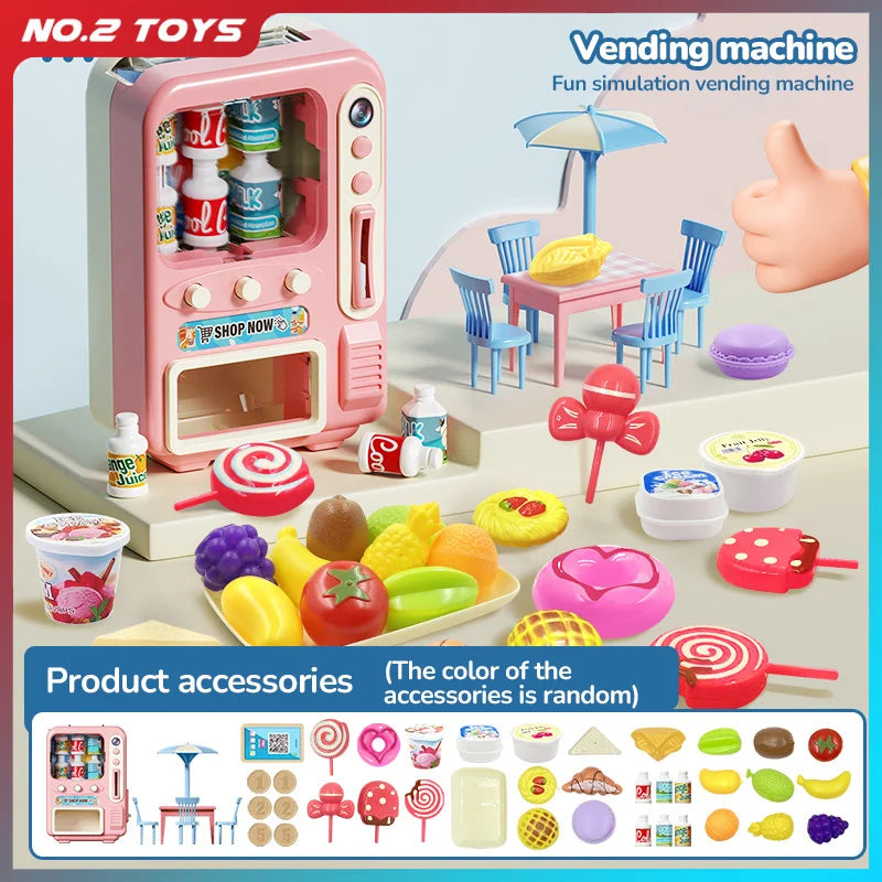 Simulated Kitchen Toy Play Set Miniature Food Pretend Play House Appliance Laundry Cookware Children Role-Playing Toys Girl Game.