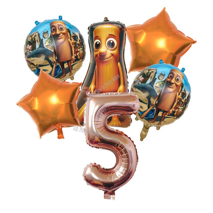 Italienisches Brainrot-Ballon-Set, Babyparty-Party-Ballon, Tralalero Tralala TungTungTungSahur-Luftballons, Dekoration, fotografische Requisite