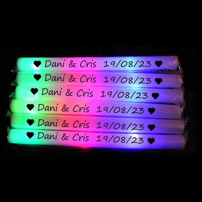 15/30/60Pcs Glow Foam Stick Groß Bunte RGB LED Cheer Tube Dunkles Licht Glow Sticks Weihnachten geburtstag Hochzeit Party Liefert.