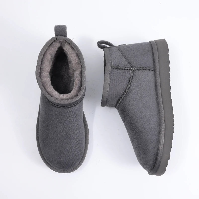 Eyriphy Size: 36-42 New Women's Snow Boots Winter Low-cut Thin Sole Thermal Shoes Gift Boots for Ladies Solid Color Cotton Shoes.