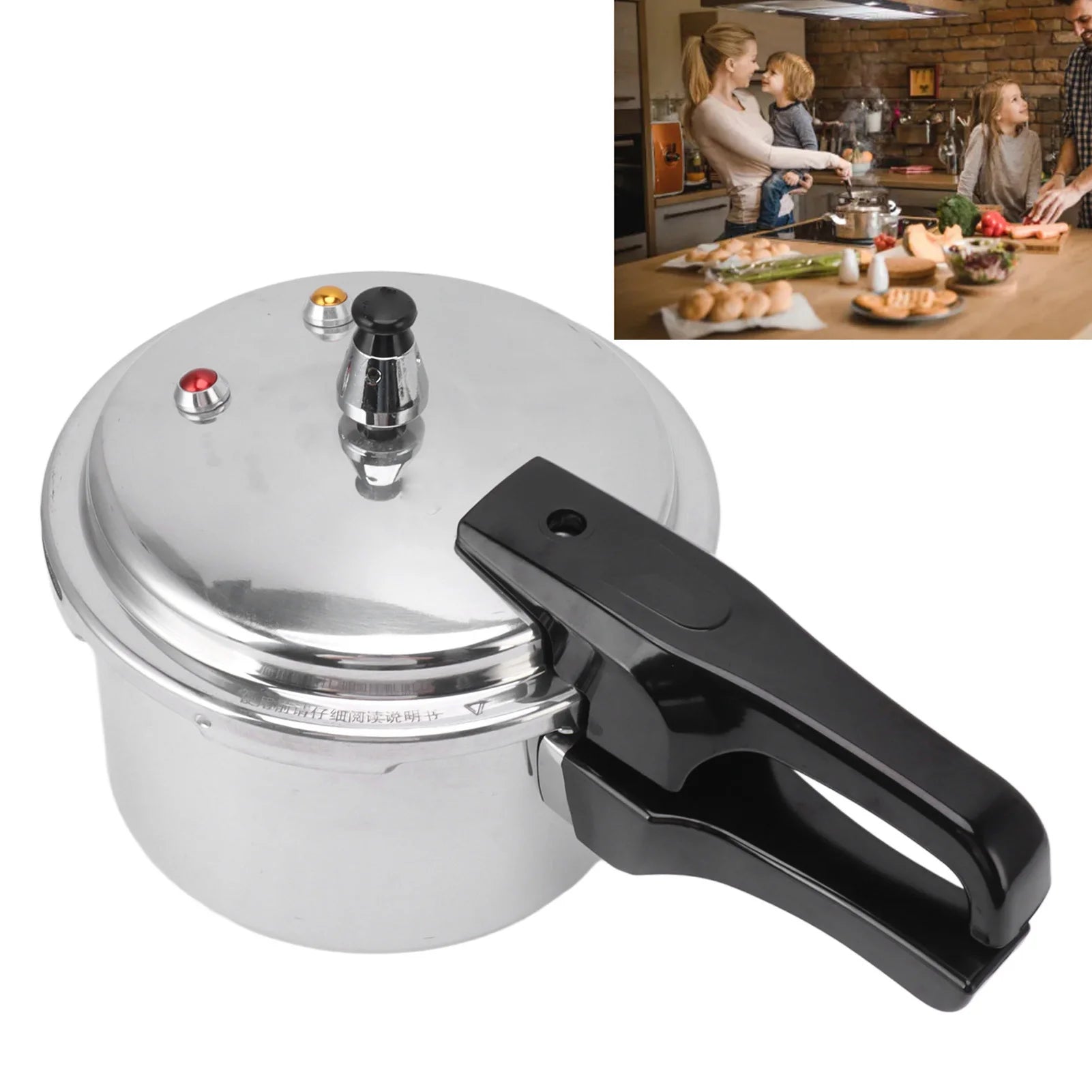 Aluminium Alloy Mini Pressure Cooker 3 Liter Aluminium Alloy Pressure Cooker 18cm Bottom 3L Mini Pressure Cooker for Gas Stove.