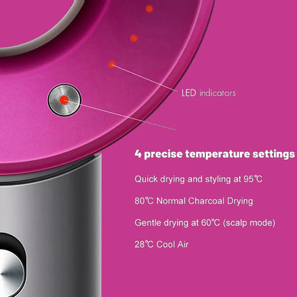 Diffuser Hairdryer Ionic Professional Electric Hair Dryer Heat Leaf Blow Drier With Diffuser Ion Leafless Air Blower Woman 5in1.