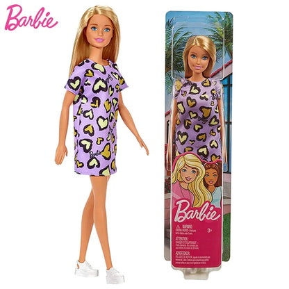 Original Mattel Barbie Fashionistas Doll Music Star Blonde Hair Bjd with Accessories Toys for Girls Collection Educational Props
