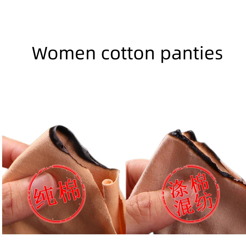 3 Pcs Women's Cotton Briefs Menstruation Underwear Leak Proof Sanitary  With Menstrual Bamboo Fancy Low Waist Slimming Panties.