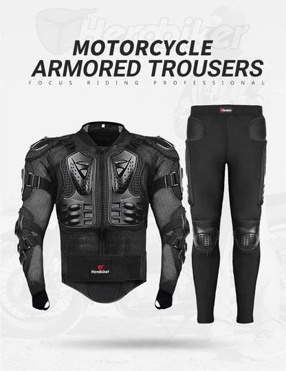 5XL Motorcycle Jackets Men's Full Body Armor Protection Jackets Motocross Enduro Racing Moto Protective Equipment Clothes.