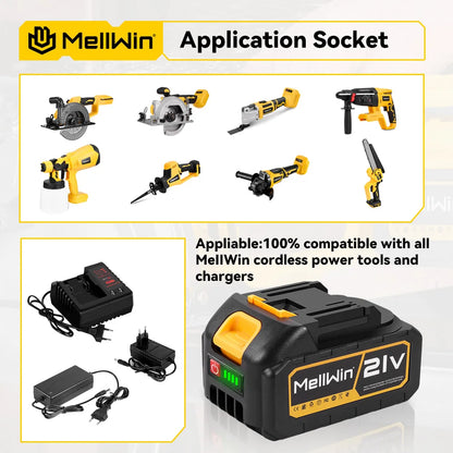 MELLWIN 25 + 3 Drehmoment Elektrische Schlagbohrmaschine Mehrzweck Akku-elektrische Schraubendreher DIY Power Tool Für Makita 18V Batterie Pin