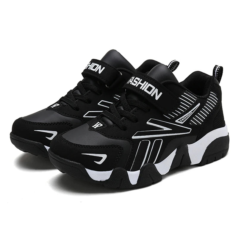 Four Seasons Leather Kids Shoes Non Slip Outdoor Children Walking Sneakers Casual Boys Sport Tennis Size 28-39