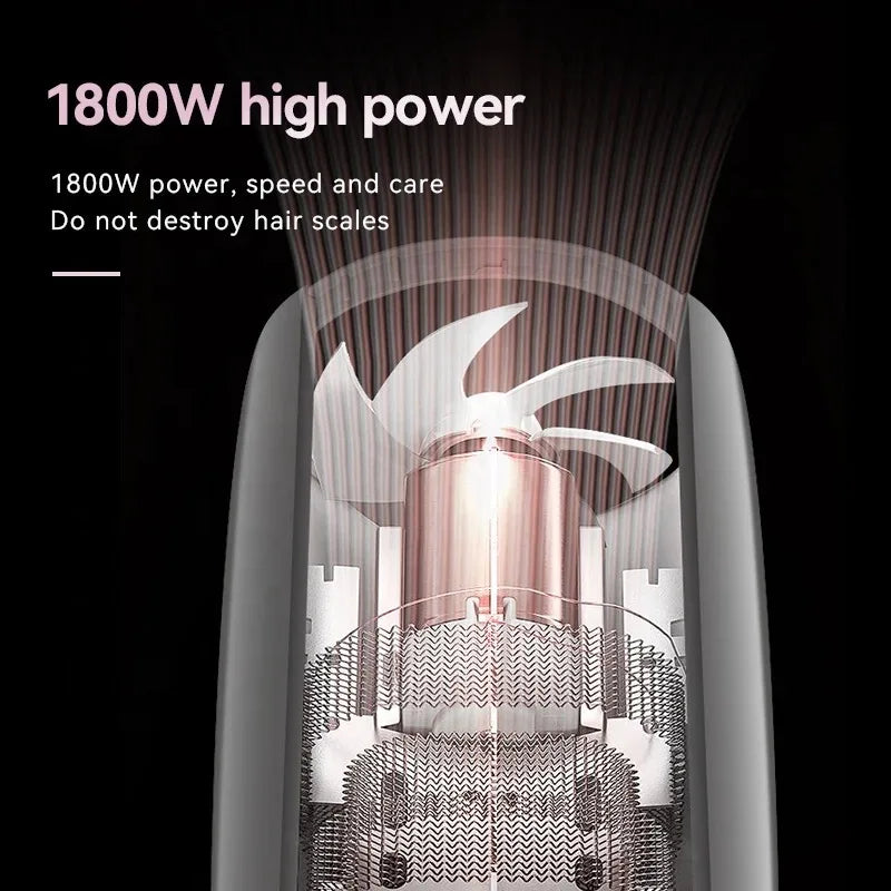 Kemei Professional Travel Hair Dryer Lightweight Design Powerful Fast Drying Compact Blower Dryer Hair Styling Tool Hammer Shape