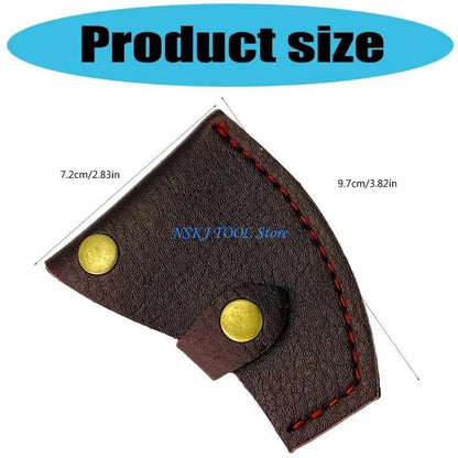 L8RC -Lederachsen Kopfabdeckung mit Knopfklammetaille Hütte Hülle Achsen Kopfhülle