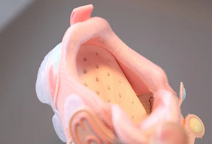 Children Led Casual Shoes Cute Cartoon Duck Sneakers Toddler Glowing Tennis Shoes Boys Girls Breathable Mesh Sports Shoes Sapato.